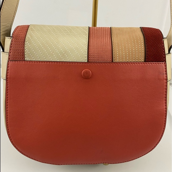 Authentic Tory Burch patchwork Nubuck leather flap - Picture 4 of 16